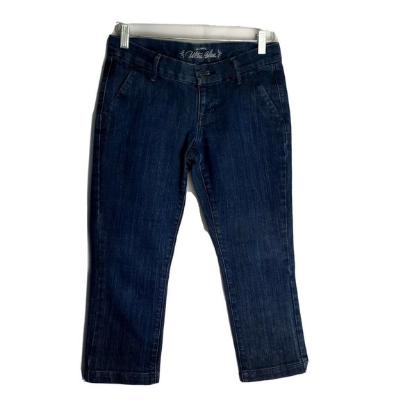 Old Navy Women's Ultra Blue Denim Capri Jeans ~ 2 - Picture 1 of 4